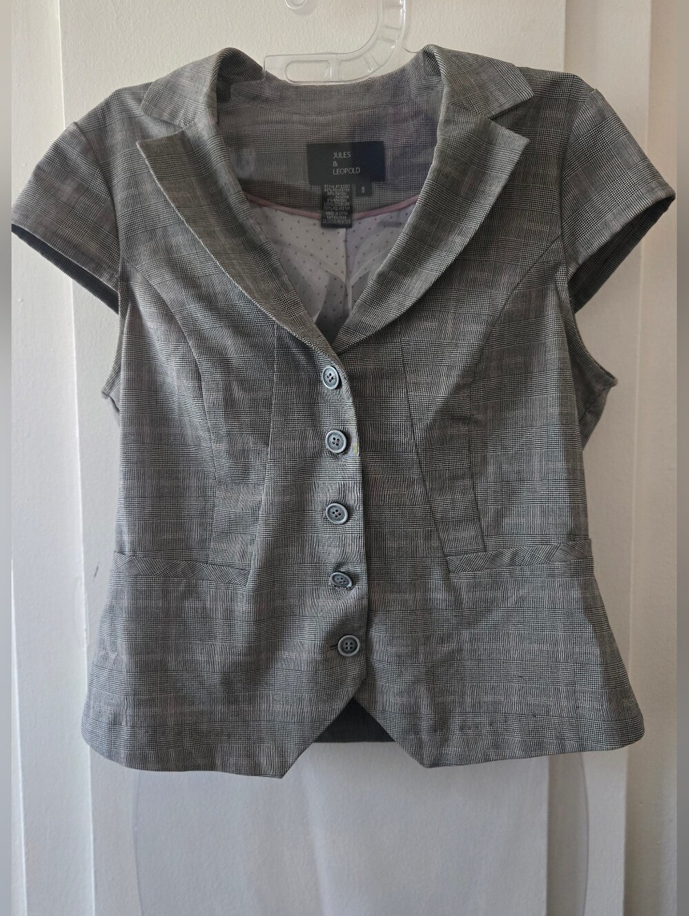3/$20 Jules & Leopold Gray Short-Sleeve Tailored Blazer